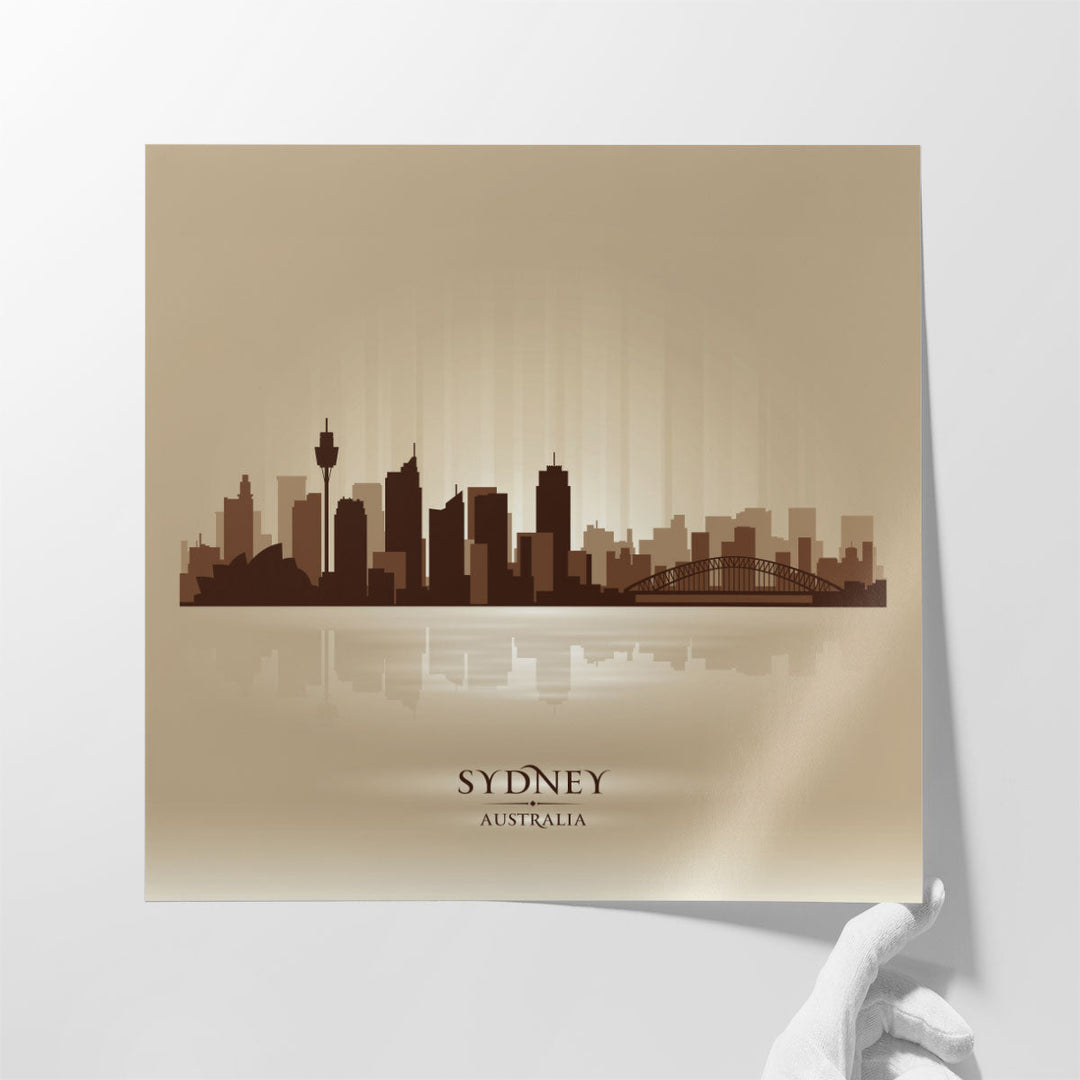 Sydney Australia, City Skyline - Canvas Print Wall Art