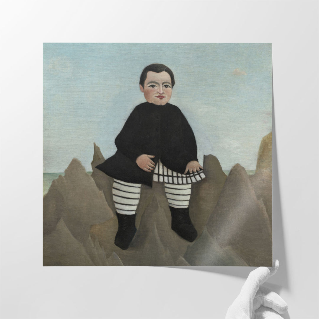 Boy on the Rocks - Canvas Print Wall Art
