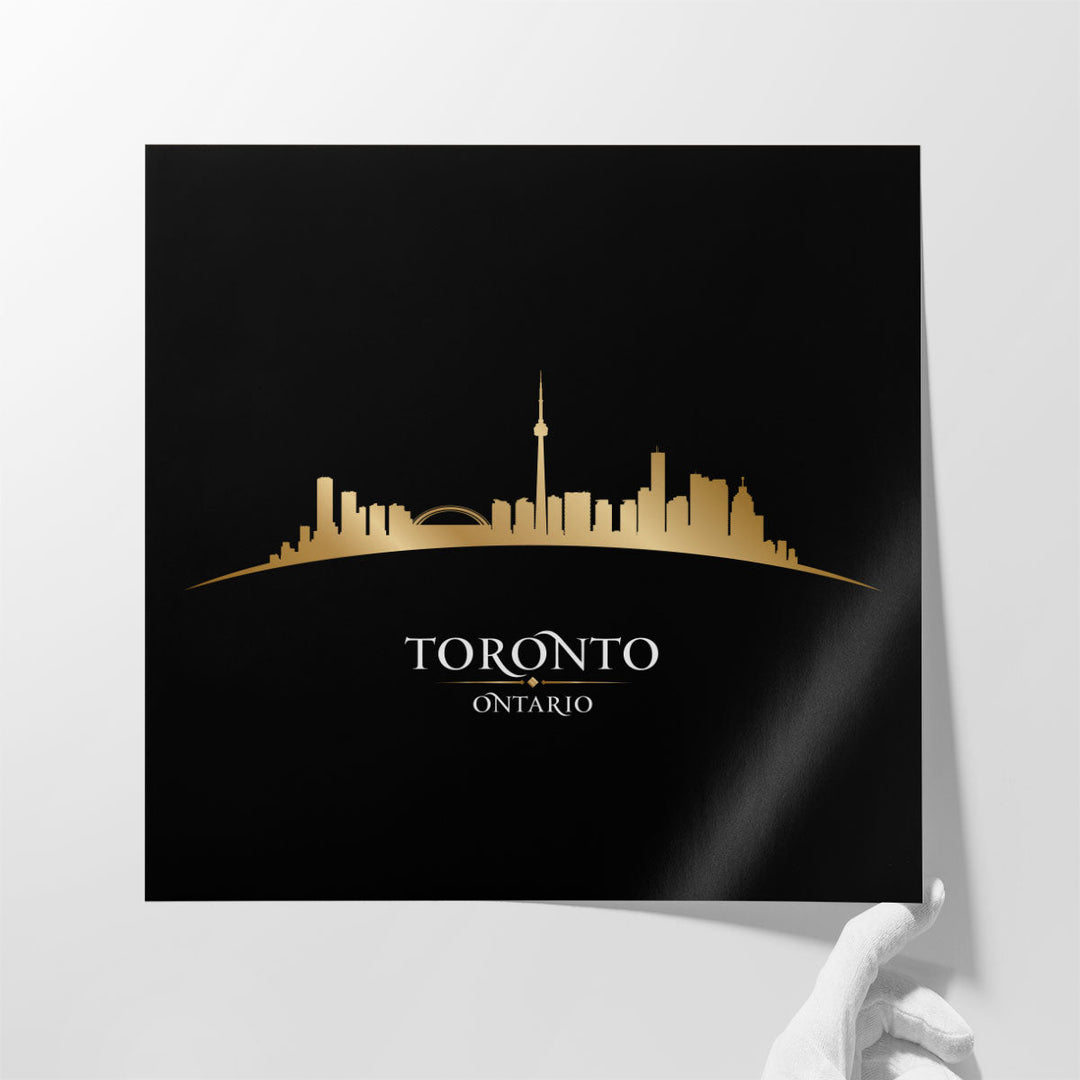 Toronto Ontario, City Skyline - Canvas Print Wall Art