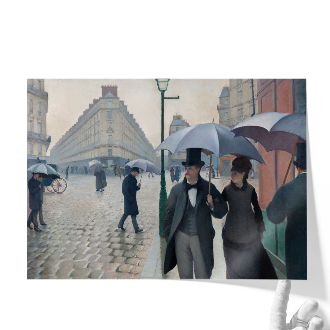 Paris Street Rainy Day, 1877 - Canvas Print Wall Art