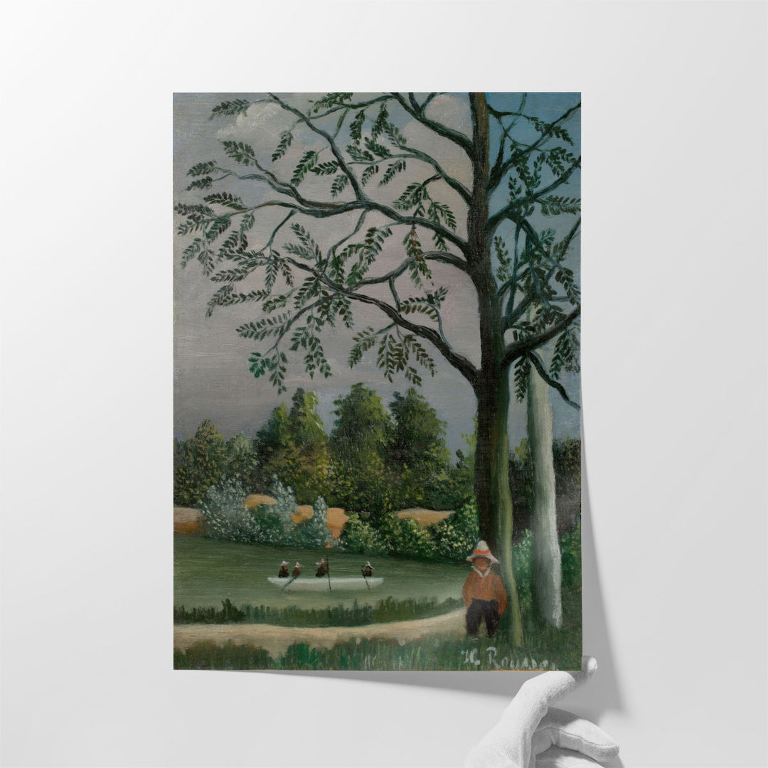 Paysage Avec des Pecheurs - Canvas Print Wall Art