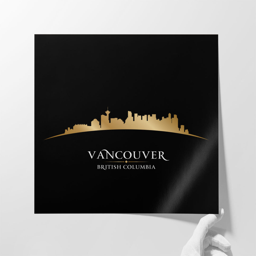 Vancouver British Columbia, City Skyline - Canvas Print Wall Art