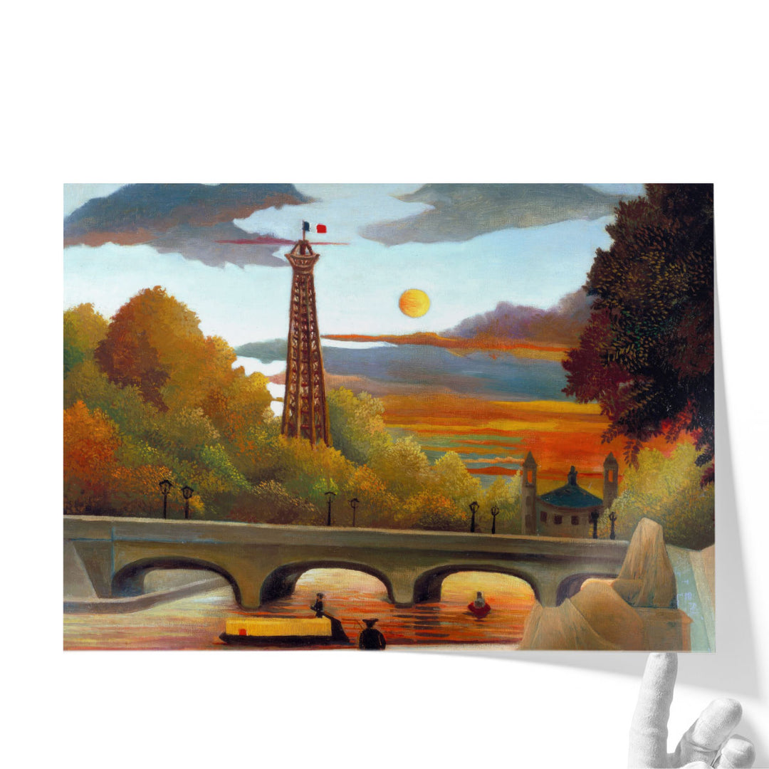 Landscape with Eiffel Tower - Canvas Print Wall Art