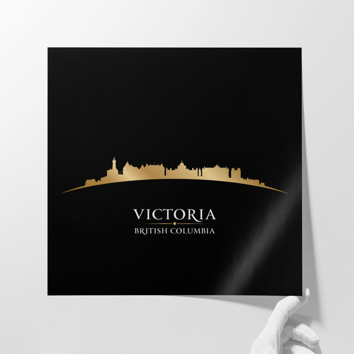 Victoria British Columbia, City Skyline - Canvas Print Wall Art