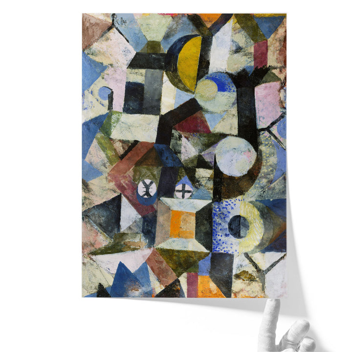 Composition with the Yellow Hal, Moon and the Y - Canvas Print Wall Art