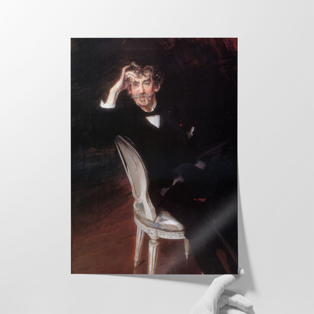Portrait of James Abbott McNeil Whistler - Canvas Print Wall Art