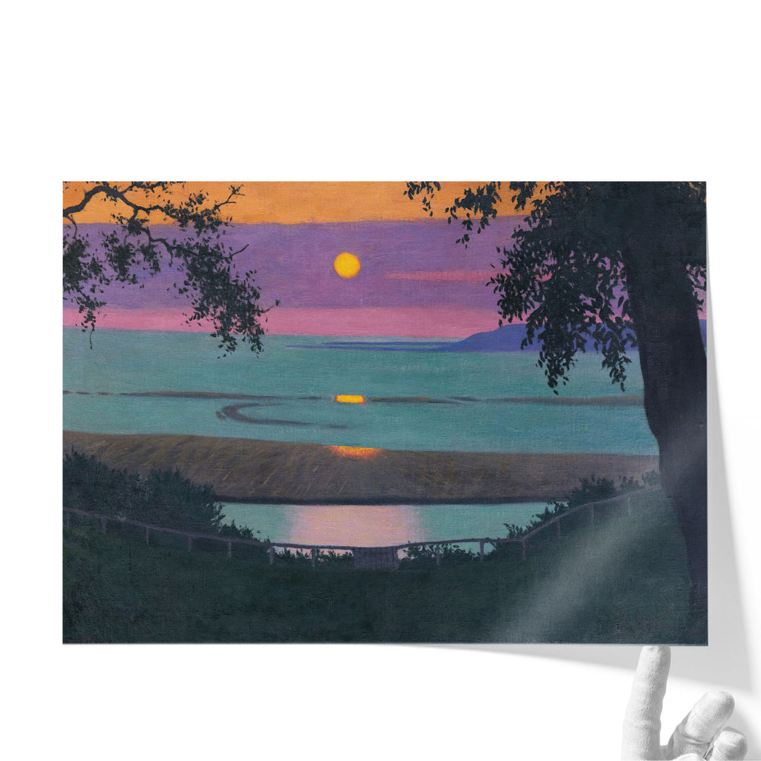 Sunset at Grace, Orange and Violet Sky, 1918 - Canvas Print Wall Art