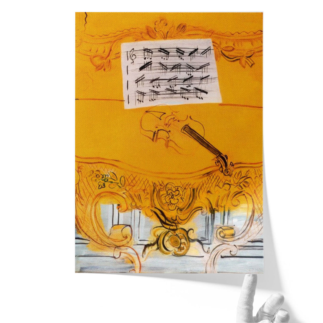 The Yellow Console with a Violin, 1949 - Canvas Print Wall Art