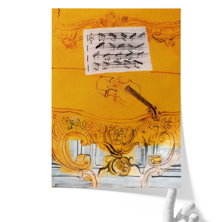 The Yellow Console with a Violin, 1949 - Canvas Print Wall Art