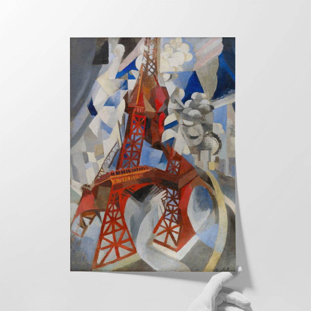 Red Eiffel Tower - Canvas Print Wall Art