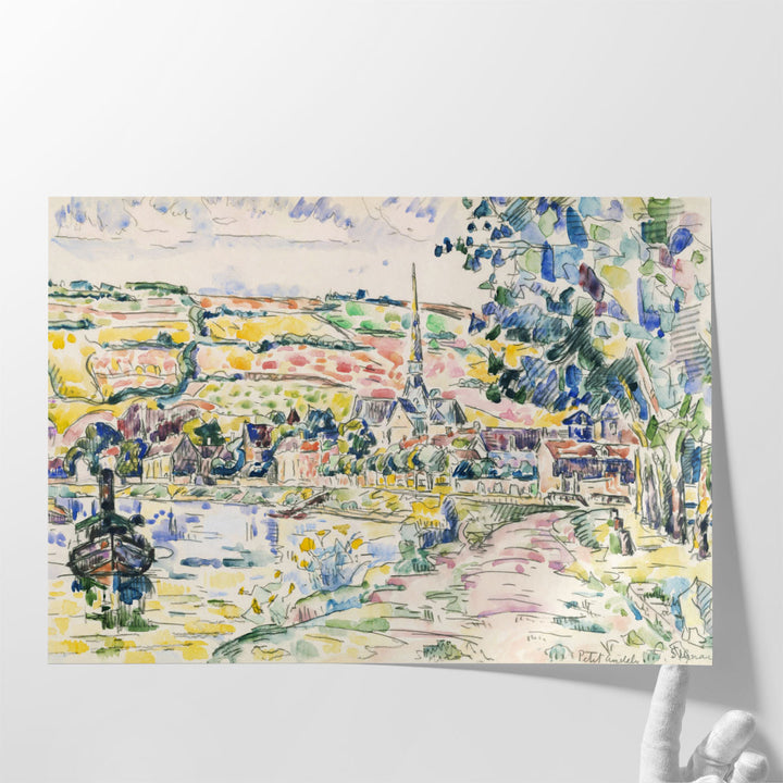 Petit Andely, The River Bank - Canvas Print Wall Art