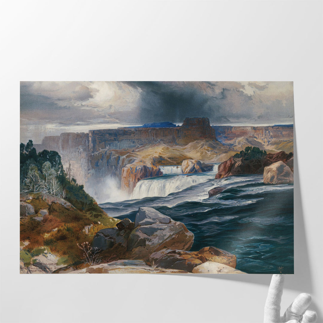 Great Falls of Snake River, Idaho Territory, 1876 - Canvas Print Wall Art