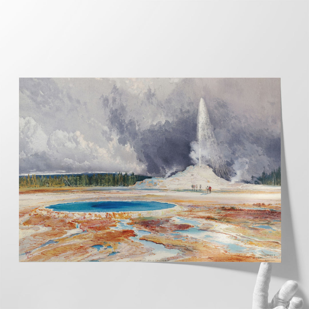 Old Castle Geyser, 1874 - Canvas Print Wall Art