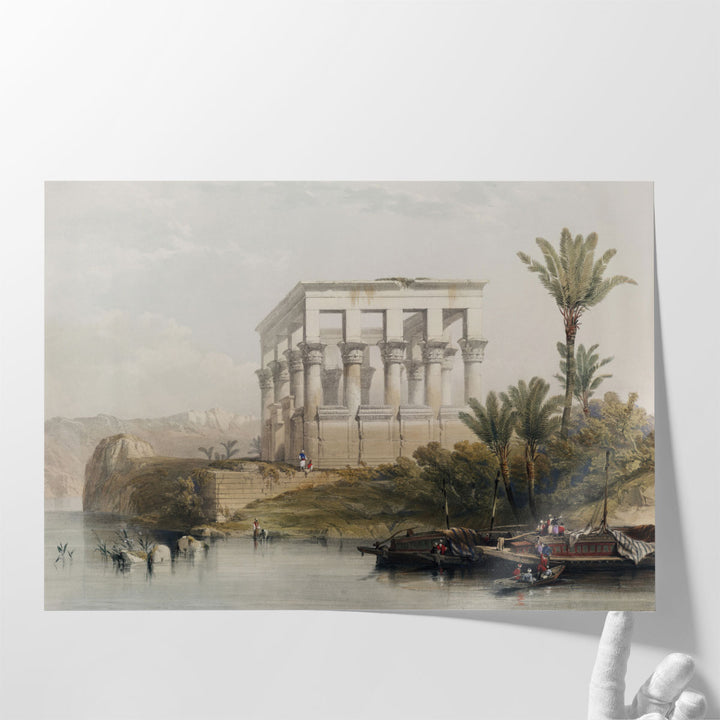 The Hypaethral Temple at Philae called the Bed of Pharaoh - Canvas Print Wall Art