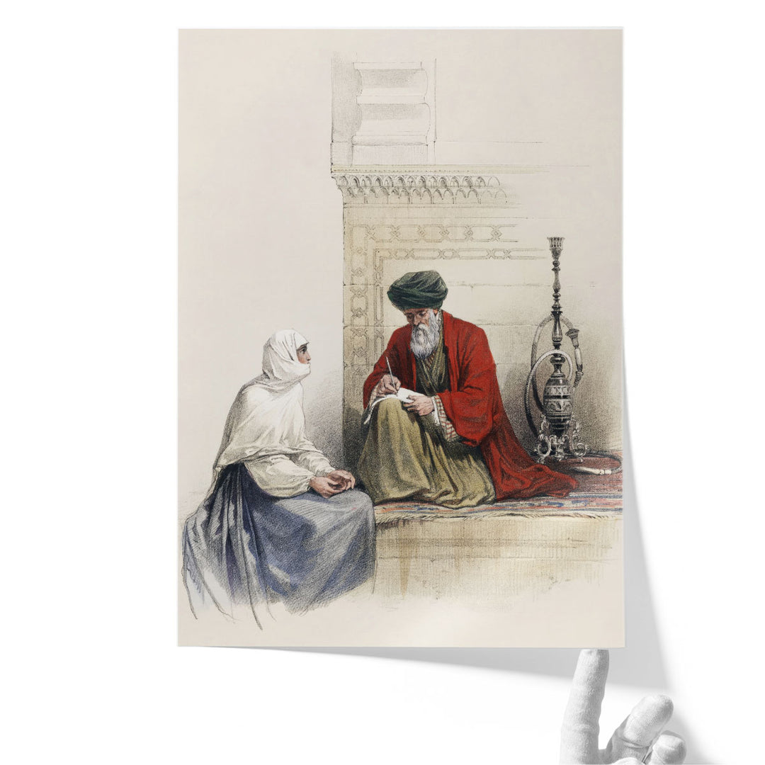 The Letter Writer in Cairo - Canvas Print Wall Art