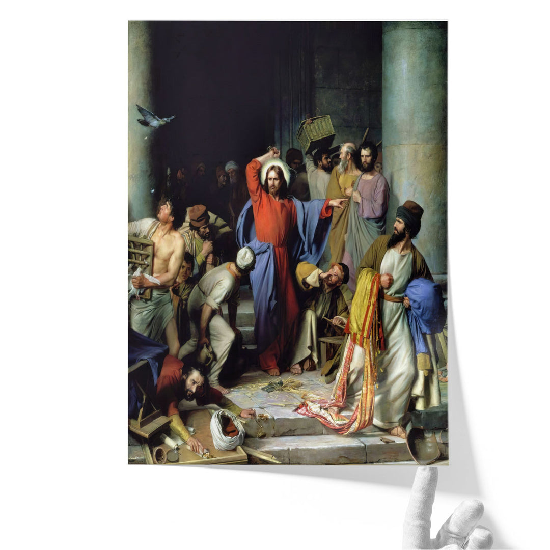 Casting Out the Money Changers - Canvas Print Wall Art