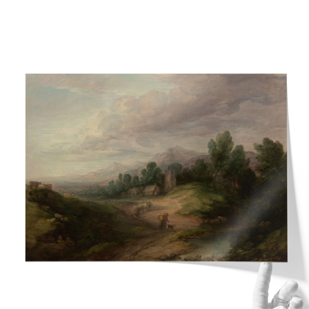 Wooded Upland Landscape - Canvas Print Wall Art