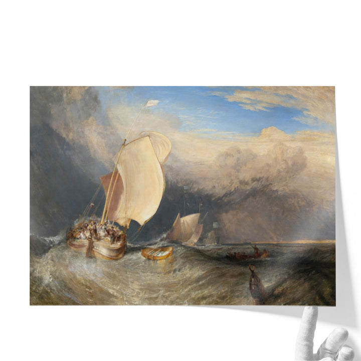 Fishing Boats with Hucksters Bargaining for Fish - Canvas Print Wall Art