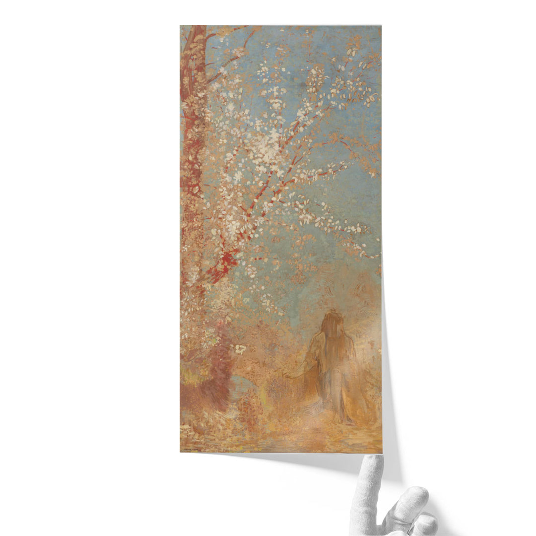Figure under a Blossoming Tree - Canvas Print Wall Art