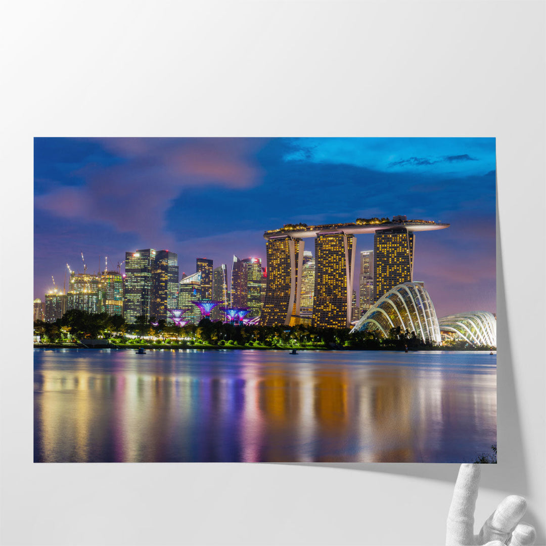 Singapore Skyline - Marina Bay Sands - Canvas Print Wall Art