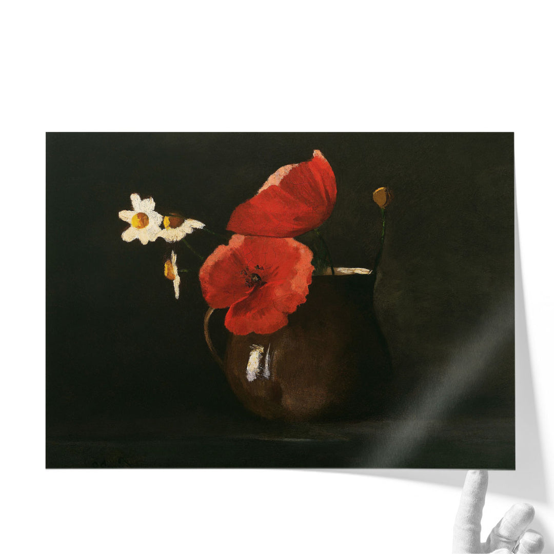 Brown master bedroom wall art with botanical theme