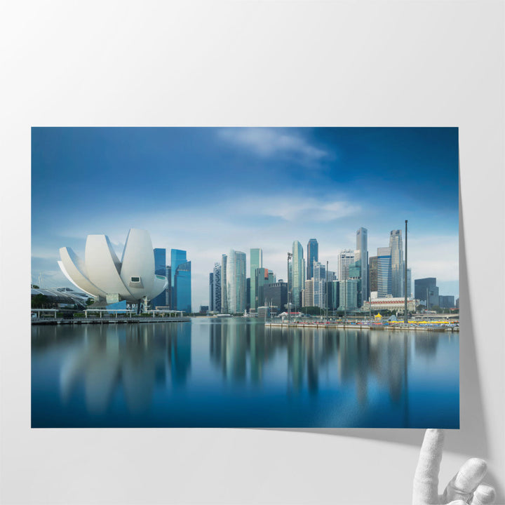 Singapore Skyline During Sunrise - Canvas Print Wall Art