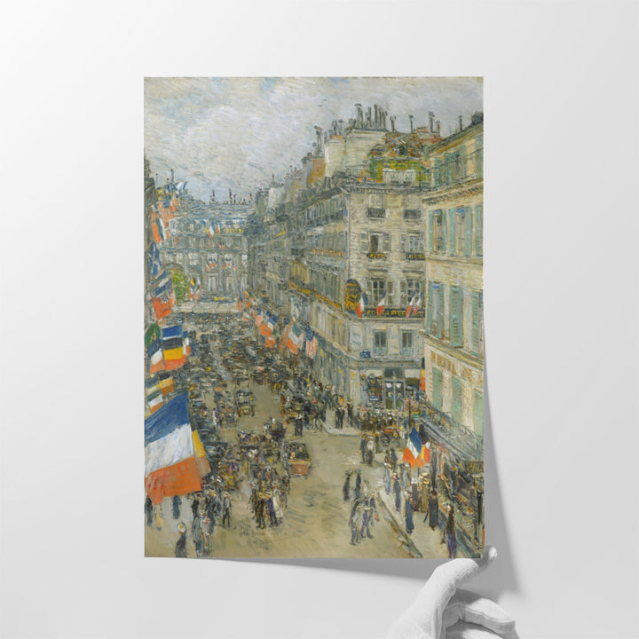 July Fourteenth, Rue Daunou, 1910 - Canvas Print Wall Art