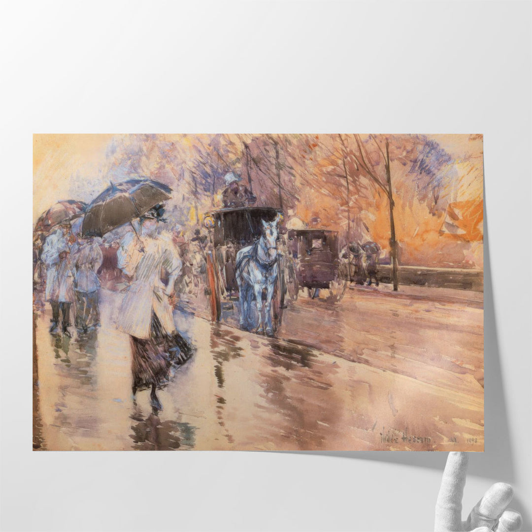 Rainy Day on Fifth Avenue, 1893 - Canvas Print Wall Art