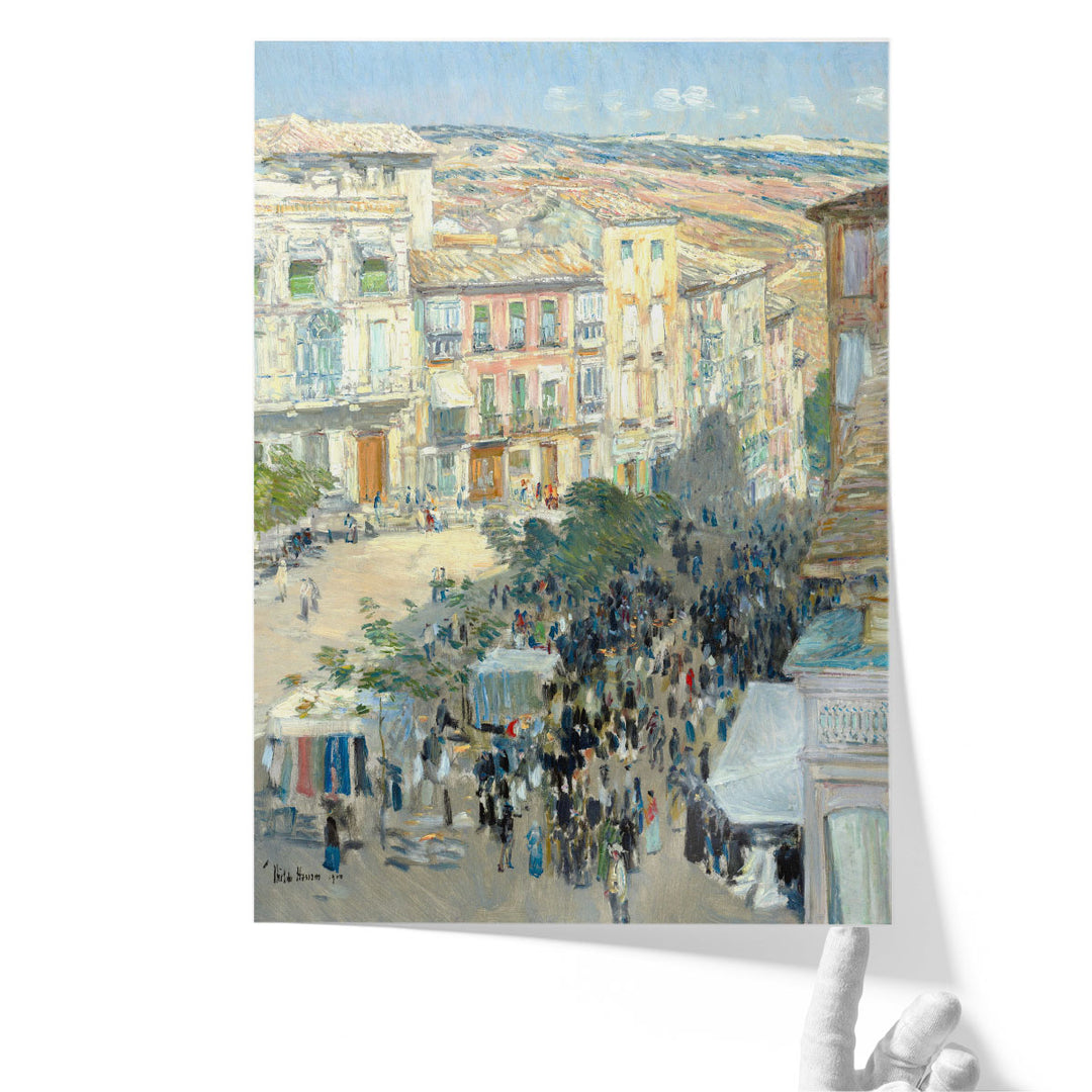 View of a Southern French City, 1910 - Canvas Print Wall Art