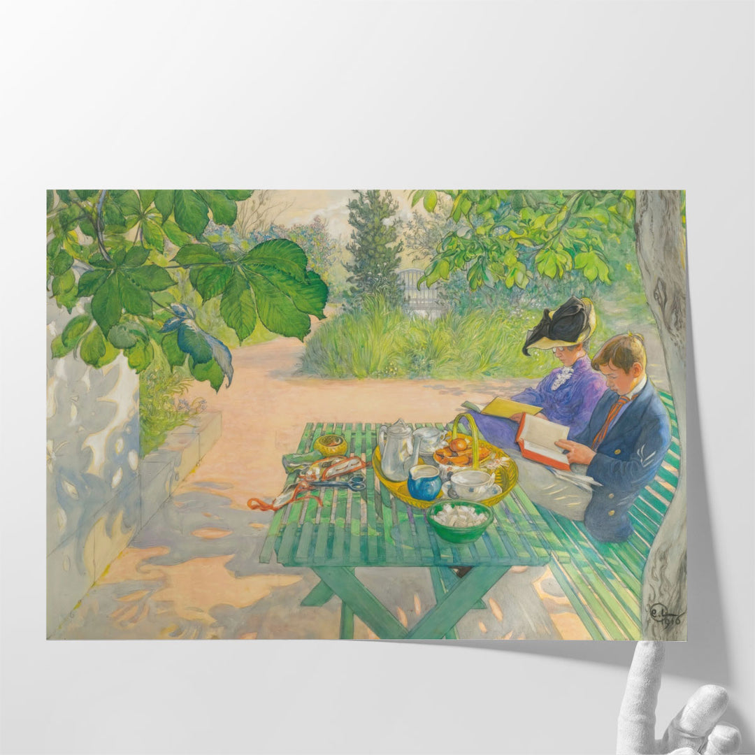 Holiday Reading, 1916 - Canvas Print Wall Art