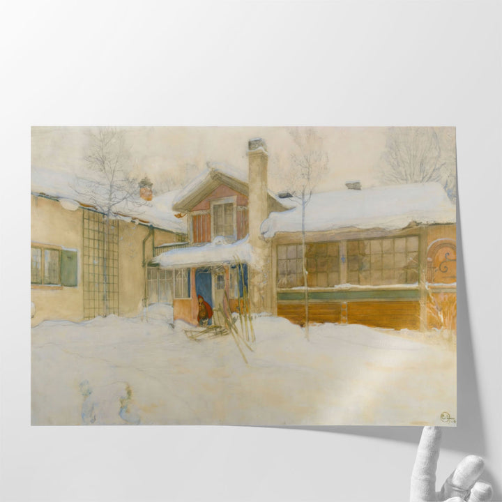 My Country Cottage In Winter, Sundborn - Canvas Print Wall Art