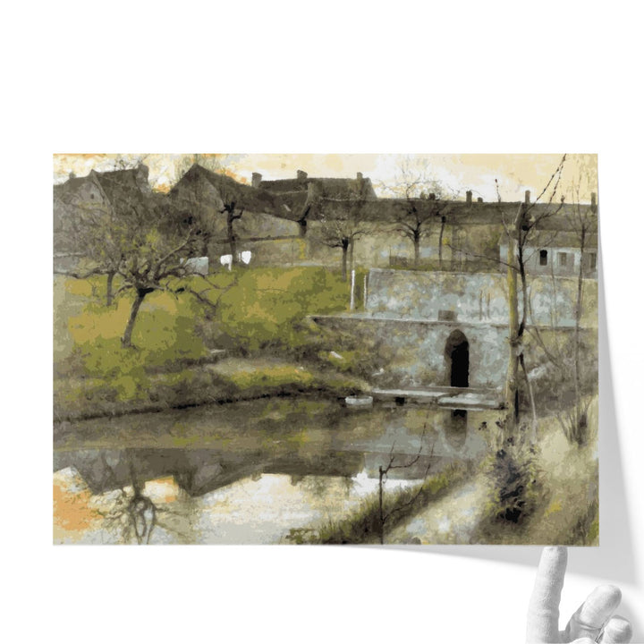 Pond Grez sur Loing - Canvas Print Wall Art