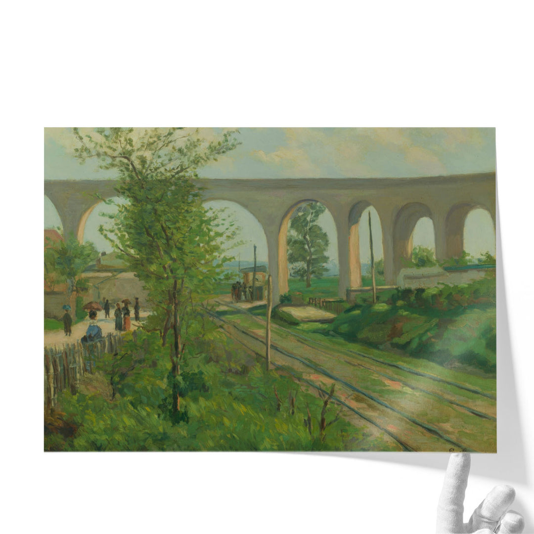 The Arcueil Aqueduct at Sceaux Railroad Crossing - Canvas Print Wall Art