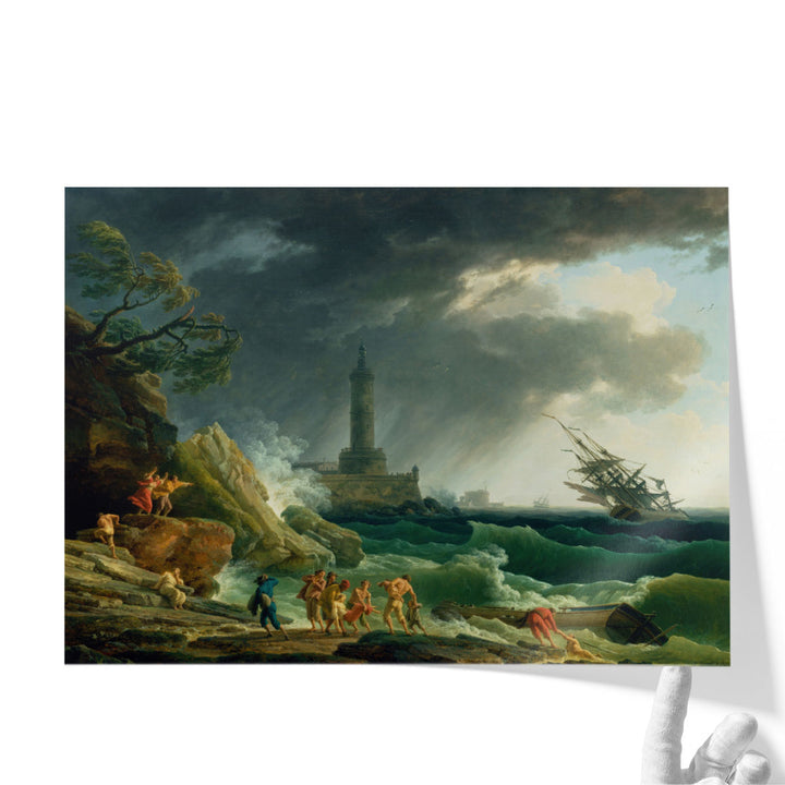 A Storm on a Mediterranean Coast - Canvas Print Wall Art