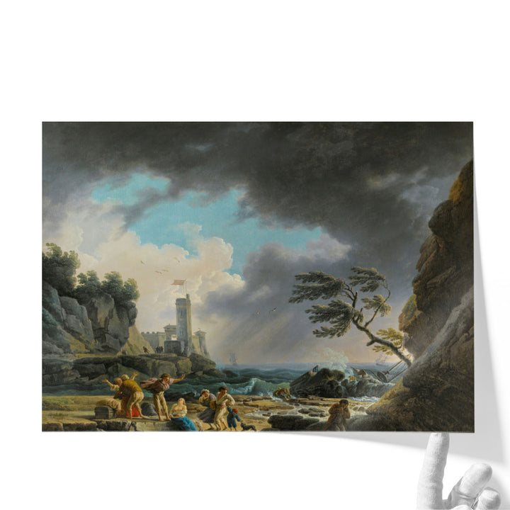 A Storm near a Rocky Coast, 1784 - Canvas Print Wall Art