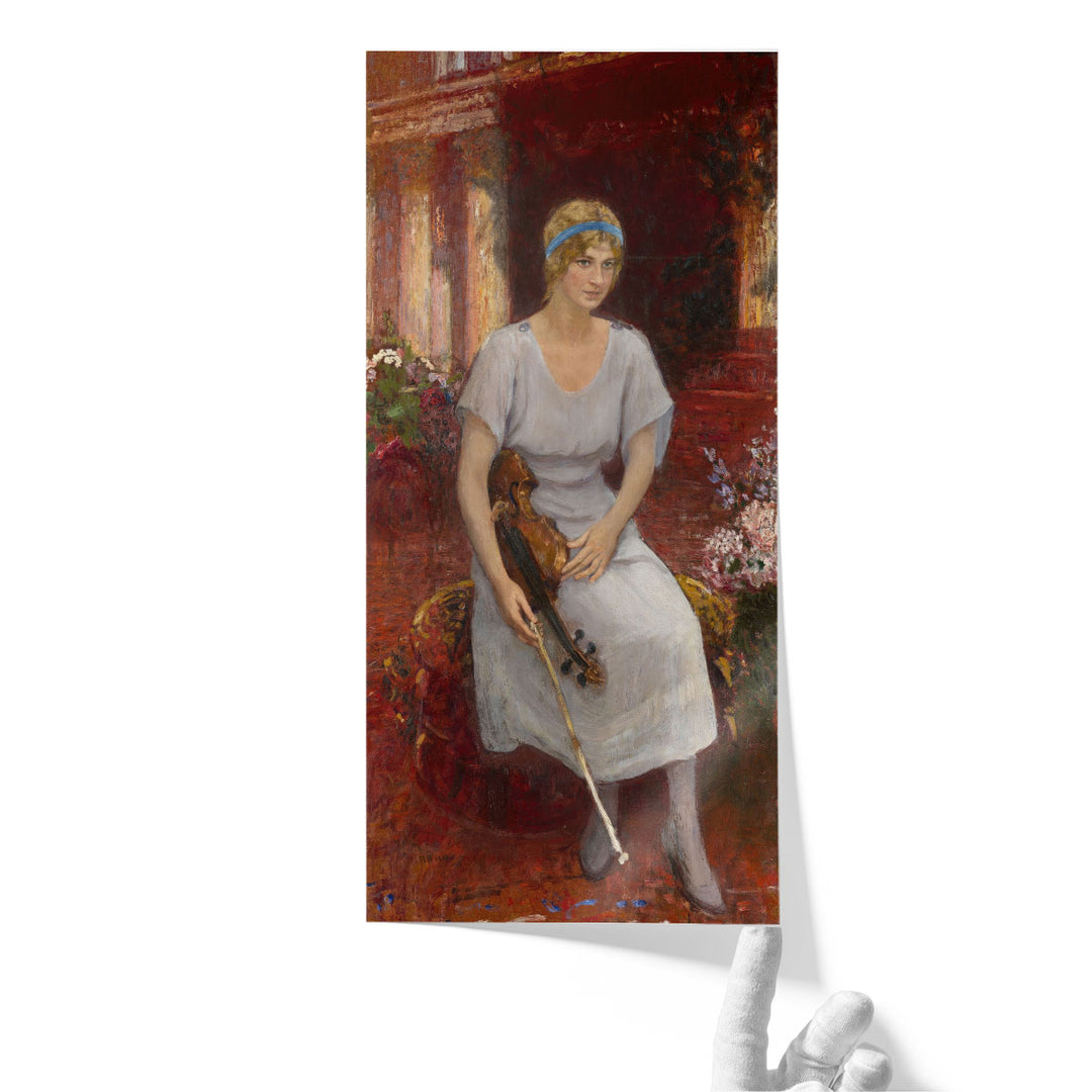 Portrait of the Violinist Cecilia Hansen, 1922 - Canvas Print Wall Art
