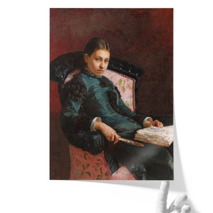Portrait of The Artist’s Wife, Vera Repin - Canvas Print Wall Art