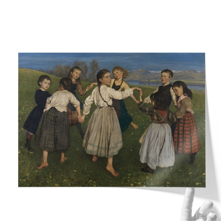 Kinderreigen, Children Dancing in a Ring, 1872 - Canvas Print Wall Art