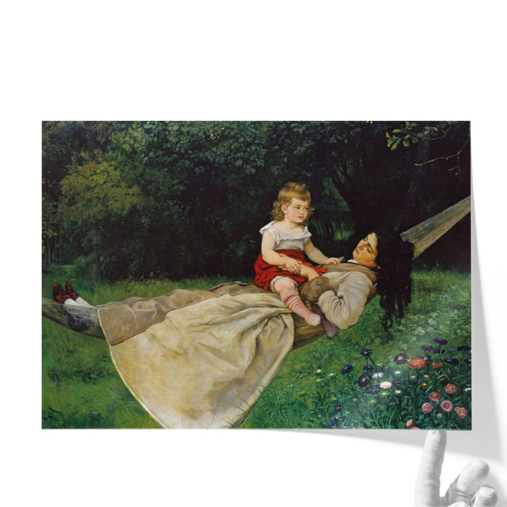 In the Hammock, 1876 - Canvas Print Wall Art