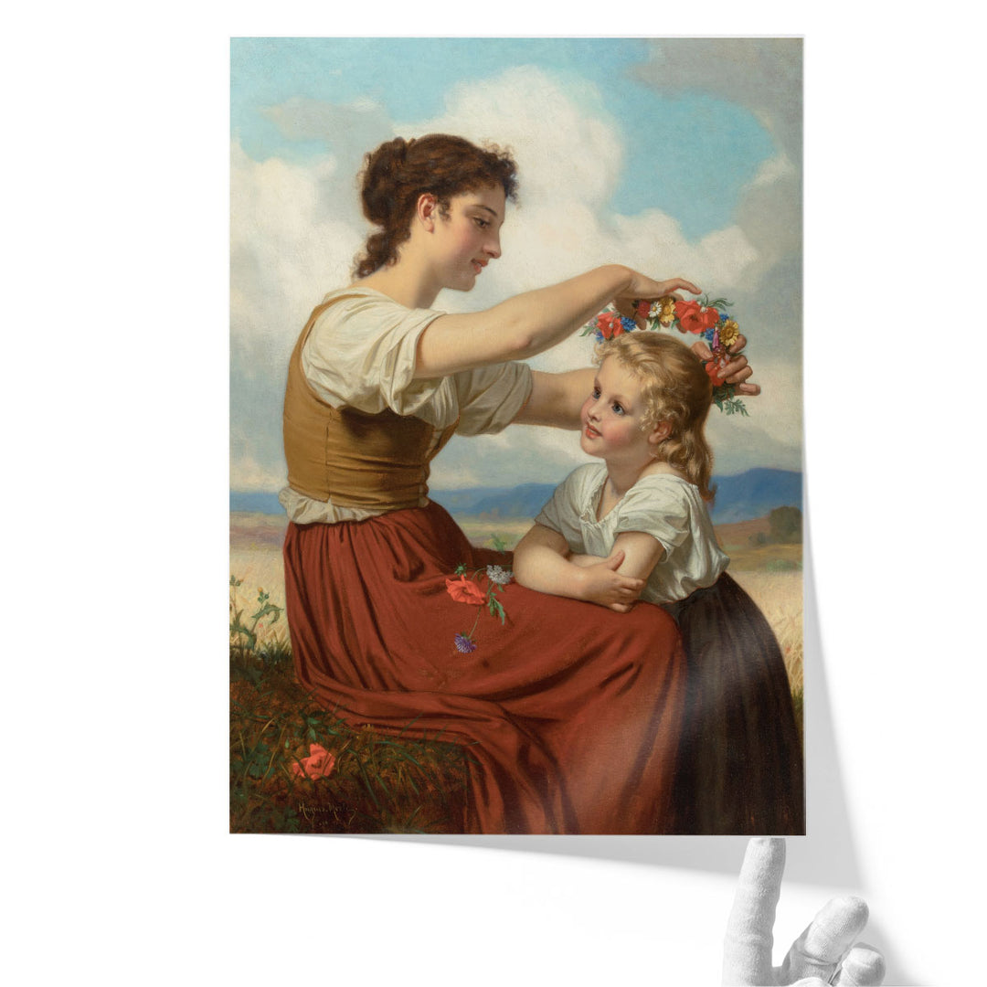 Crown of Field Flowers - Canvas Print Wall Art