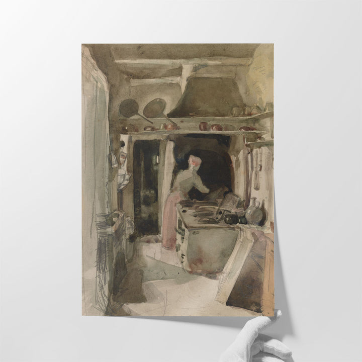 The Kitchen, 1858 - Canvas Print Wall Art