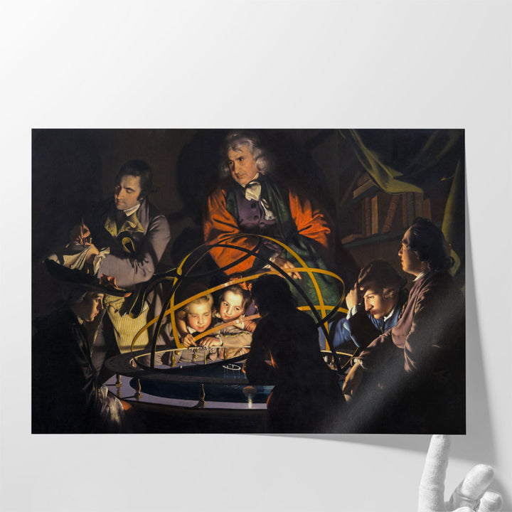 Philosopher Giving A Lecture On The Orrery - Canvas Print Wall Art