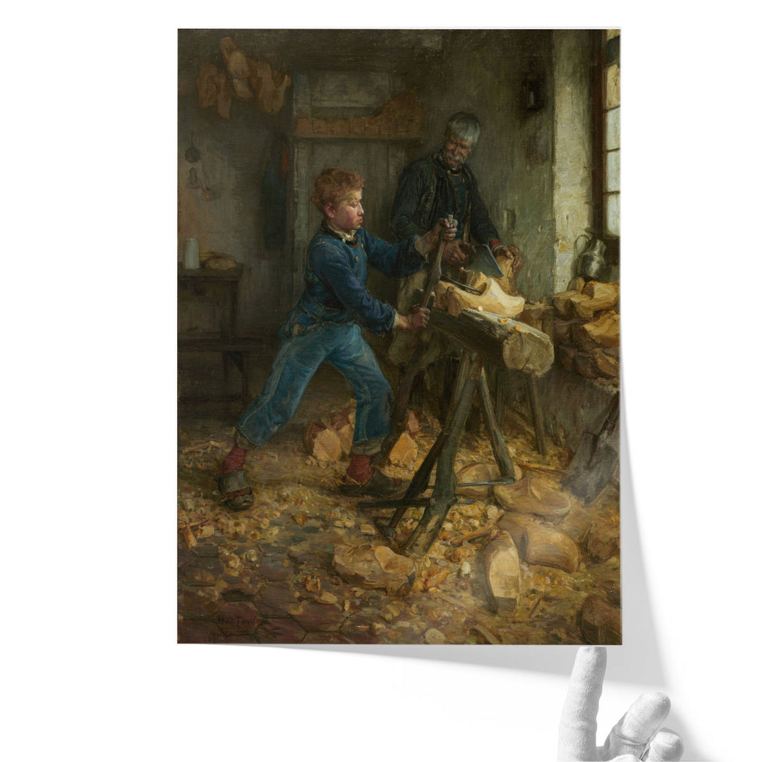 The Young Sabot Maker - Canvas Print Wall Art