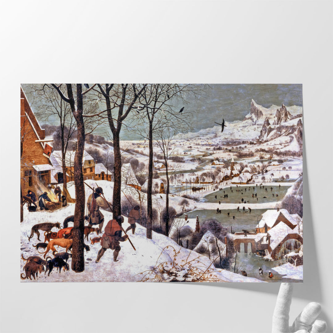 Hunters in the Snow - Canvas Print Wall Art