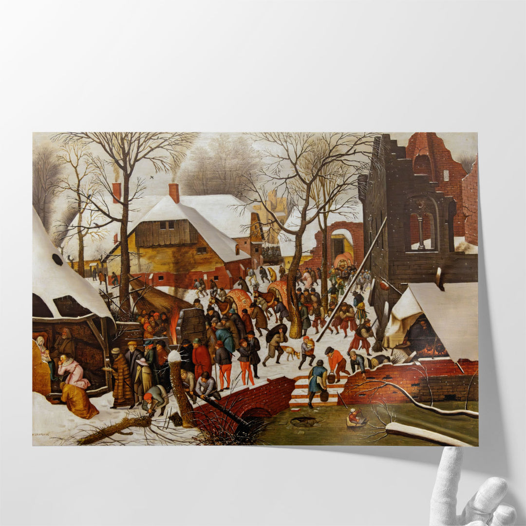 Adoration of the Magi in the Snow - Canvas Print Wall Art