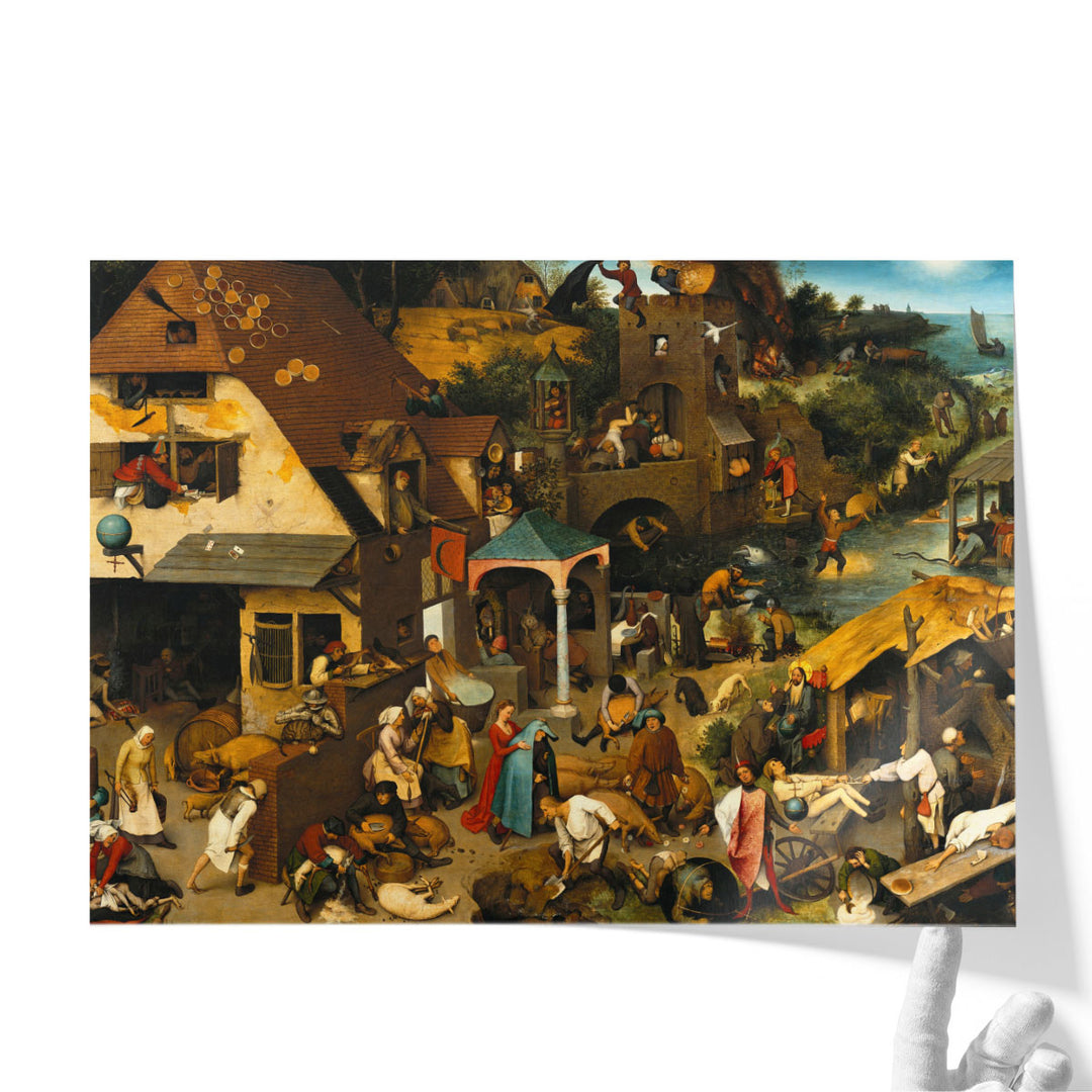 Netherlandish Proverbs, 1559 - Canvas Print Wall Art