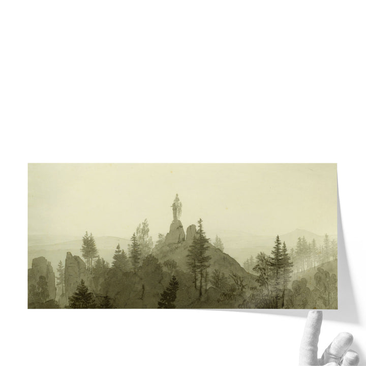 Statue of the Madonna in the Mountains, 1804 - Canvas Print Wall Art