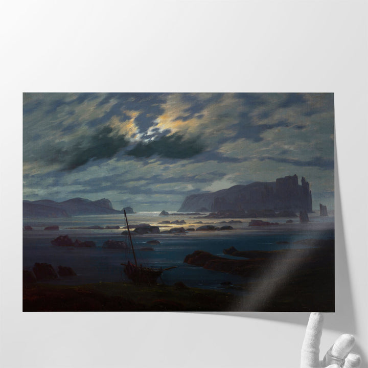 Northern Sea in the Moonlight - Canvas Print Wall Art