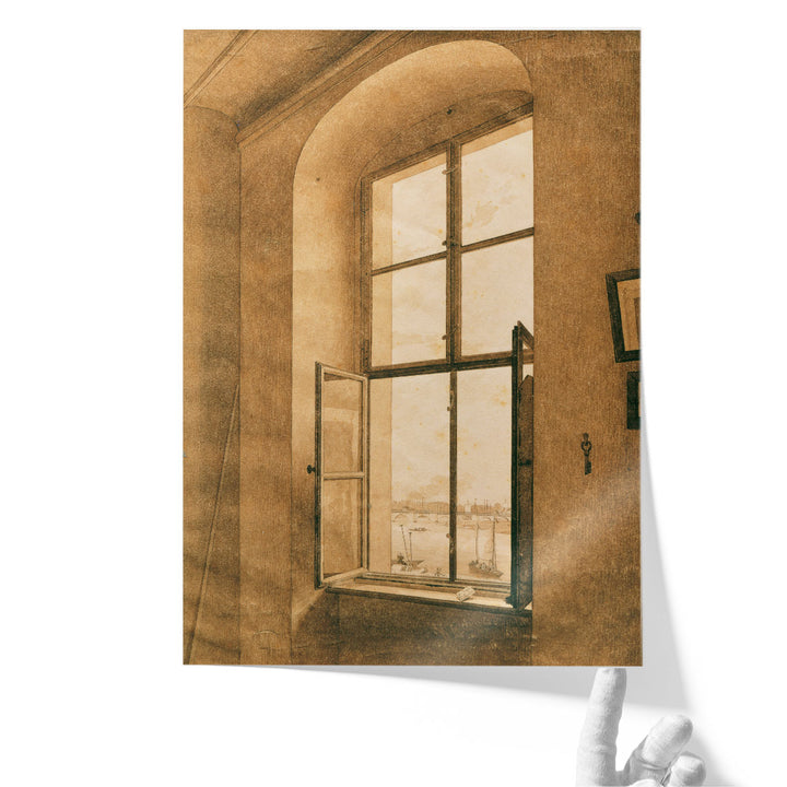 Blick aus dem Atelier des Künstlers in Dresden auf die Elbe - Canvas Print Wall Art