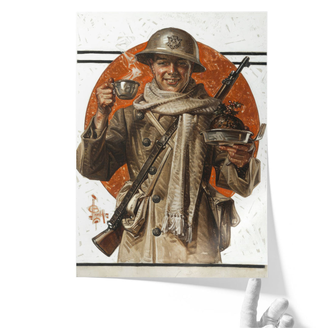 A Soldier's Thanksgiving - Canvas Print Wall Art